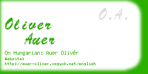 oliver auer business card